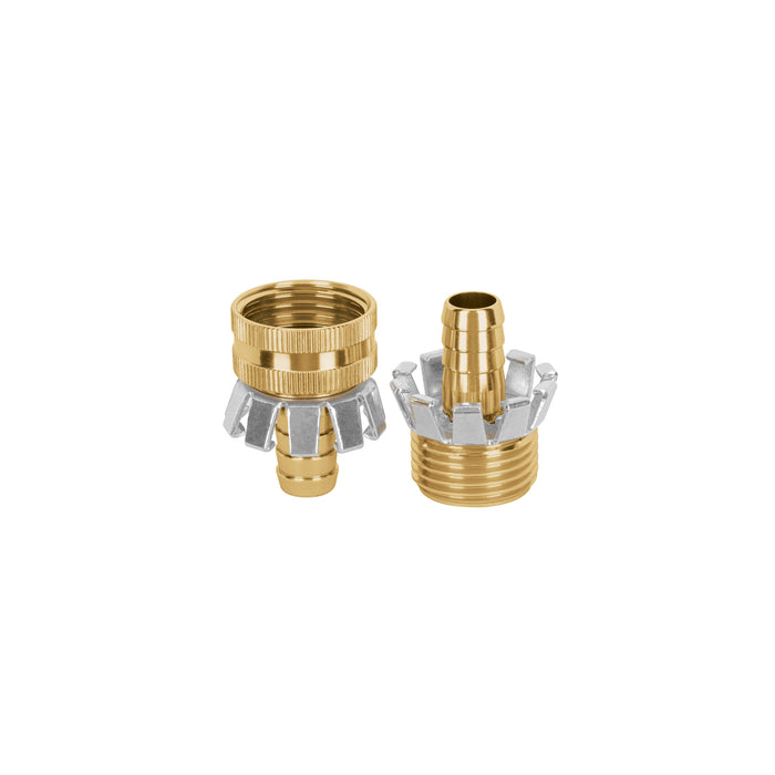Juego de conectores 1/2' macho/hembra tipo garra de aluminio