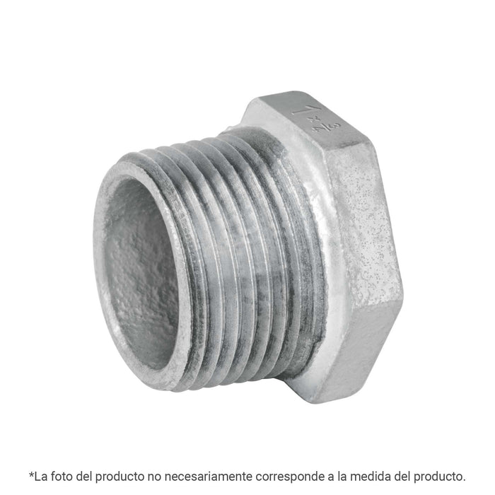 Reducción bushing acero galvanizado 1/2x1/4', FOSET