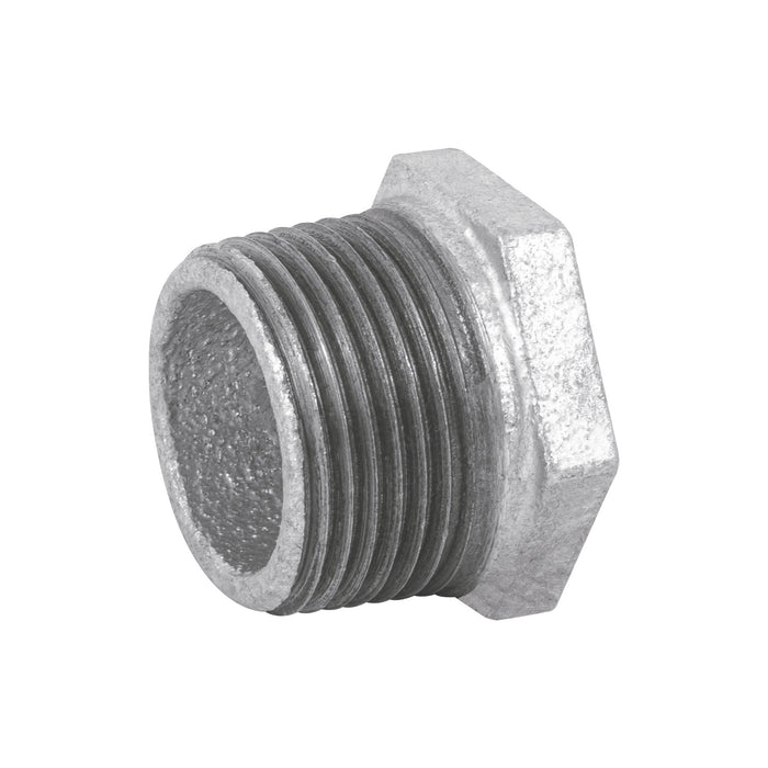 Reducción bushing acero galvanizado 1'x1/2', FOSET