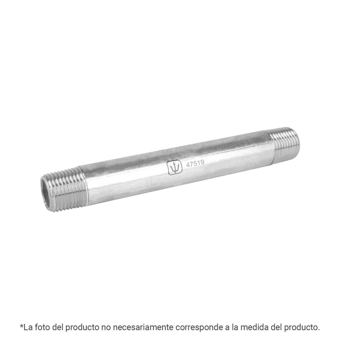 Niple de acero galvanizado 1/4' x 2', FOSET
