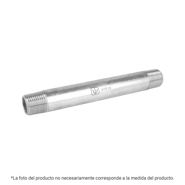 Niple de acero galvanizado 1/2' x 5', FOSET