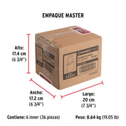 Candado de hierro 45 mm, gancho largo en caja, HERMEX
