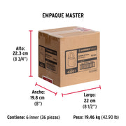 Candado de hierro 63 mm, gancho corto en caja, HERMEX