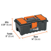 Caja para herramienta de 14' con compartimentos, TRUPER