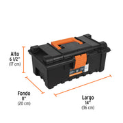 Caja para herramienta de 14' sin compartimentos, TRUPER