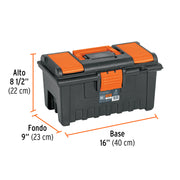 Caja para herramienta de 16' con compartimentos, TRUPER