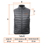 Chaleco de plumas ligero para hombre, gris, G, TRUPER