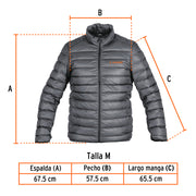 Chamarra de plumas ligera para hombre, gris, M, TRUPER