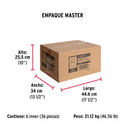 Candado de hierro 63 mm, gancho largo en blíster, HERMEX