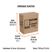 Chiflón 4' de latón maquinado para manguera, TRUPER