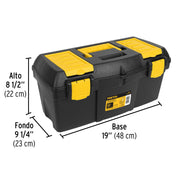 Caja para herramienta de 19' con compartimentos, PRETUL