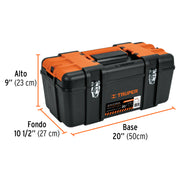 Caja para herramienta 20' compartimentos y broches metálicos