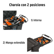 Caja para herramienta, 23'x17' con ruedas, mango telescópico