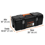 Caja para herramienta 26' industrial con broches metálicos
