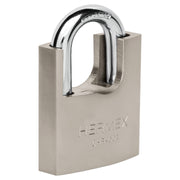 Candado de hierro 60 mm con coraza, llave de disco, HERMEX
