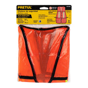 Chaleco de seguridad con cintas reflejantes, naranja, PRETUL