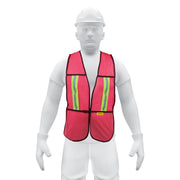 Chaleco de seguridad con cintas reflejantes, rojo, PRETUL