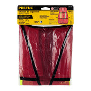Chaleco de seguridad con cintas reflejantes, rojo, PRETUL