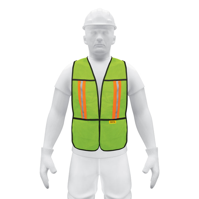 Chaleco de seguridad con cintas reflejantes, amarillo,PRETUL
