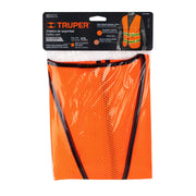 Chaleco de seguridad naranja alta visibilidad con cierre