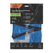 Chaleco seguridad reforzado azul con bolsas, M, EXPERT