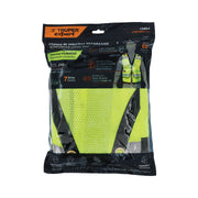 Chaleco seguridad reforzado verde con bolsas, EG, EXPERT