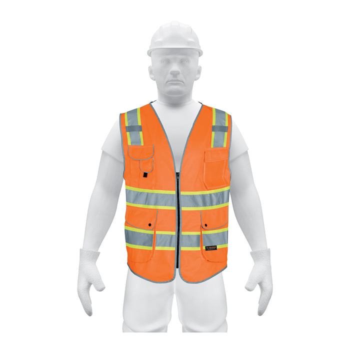 Chaleco de seguridad de alta visibilidad, naranja, EG,EXPERT