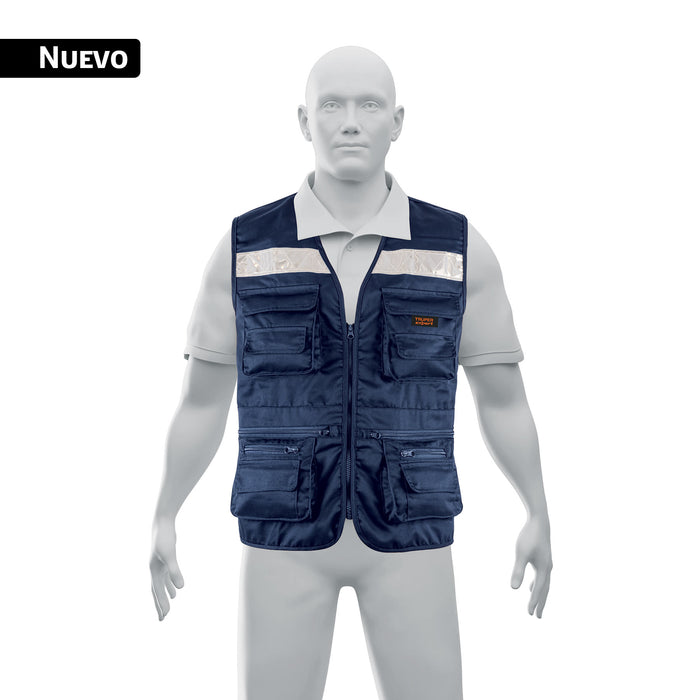 Chaleco brigadista reforzado, azul marino, M, TRUPER EXPERT