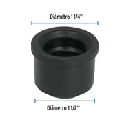 Chupón de PVC, 1-1/2' x 1-1/4', FOSET