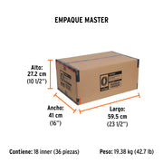 Rollo de 18m de cinta antiderrapante negra 25mm con abrasivo