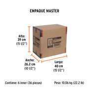 Rollo de 5m de cinta antiderrapante blanca 50mm con abrasivo