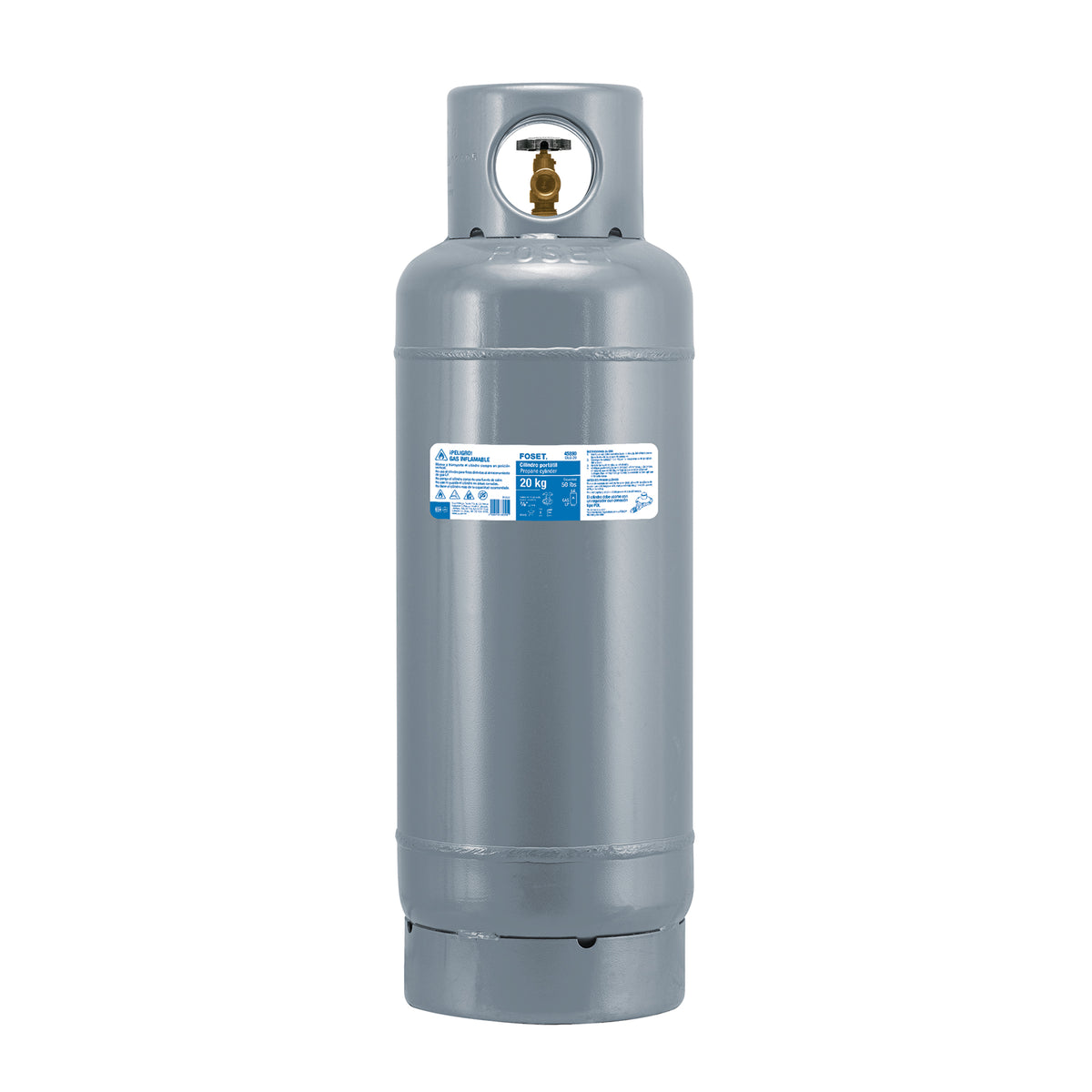 Cilindro portátil para gas LP, 20kg (44lb) FOSET