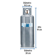Cilindro portátil para gas LP, 20kg (44lb) FOSET