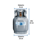 Cilindro portátil para gas LP, 2kg (4.5lb) FOSET
