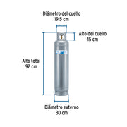 Cilindro portátil para gas LP, 30kg (66lb) FOSET