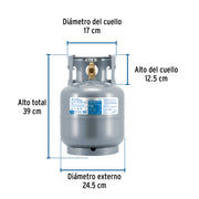 Cilindro portátil para gas LP, 4kg (9lb) FOSET
