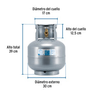 Cilindro portátil para gas LP, 6kg (13lb) FOSET