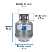 Cilindro portátil para gas LP, 20lb (9kg) FOSET