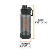 Botella de plástico, para agua, 740 ml, TRUPER