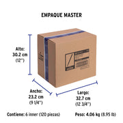Bolsa con 100 cinchos plásticos 18 lb, 100 x 2.5 mm, negro