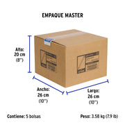 Bolsa con 1000 cinchos plásticos 40 lb, 150 x 3.5 mm, negro