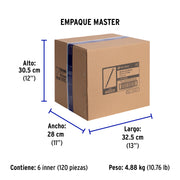 Bolsa con 50 cinchos plásticos 40 lb, 150 x 3.5 mm, negro