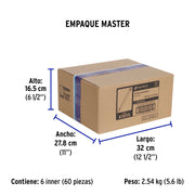 Bolsa con 50 cinchos plásticos 40 lb, 150 x 3.5 mm, azul