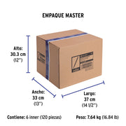 Bolsa con 50 cinchos plásticos 40 lb, 250 x 3.5 mm, negro