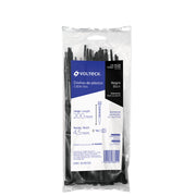 Bolsa con 50 cinchos plásticos 50 lb, 200 x 4.5 mm, negro