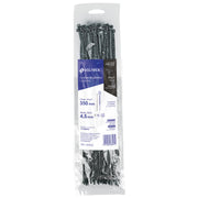 Bolsa con 25 cinchos plásticos 50 lb, 350 x 4.5 mm, negro