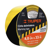 Rollo de 33 m de cinta delimitadora amarilla / negro, TRUPER