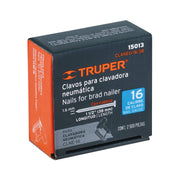 Caja con 2500 clavos calibre 16, 38 mm para CLNE-16, TRUPER