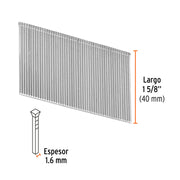 Caja con 2500 clavos calibre 16, 40 mm para CLNE-16, TRUPER