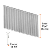 Caja con 2500 clavos calibre 16, 45 mm para CLNE-16, TRUPER